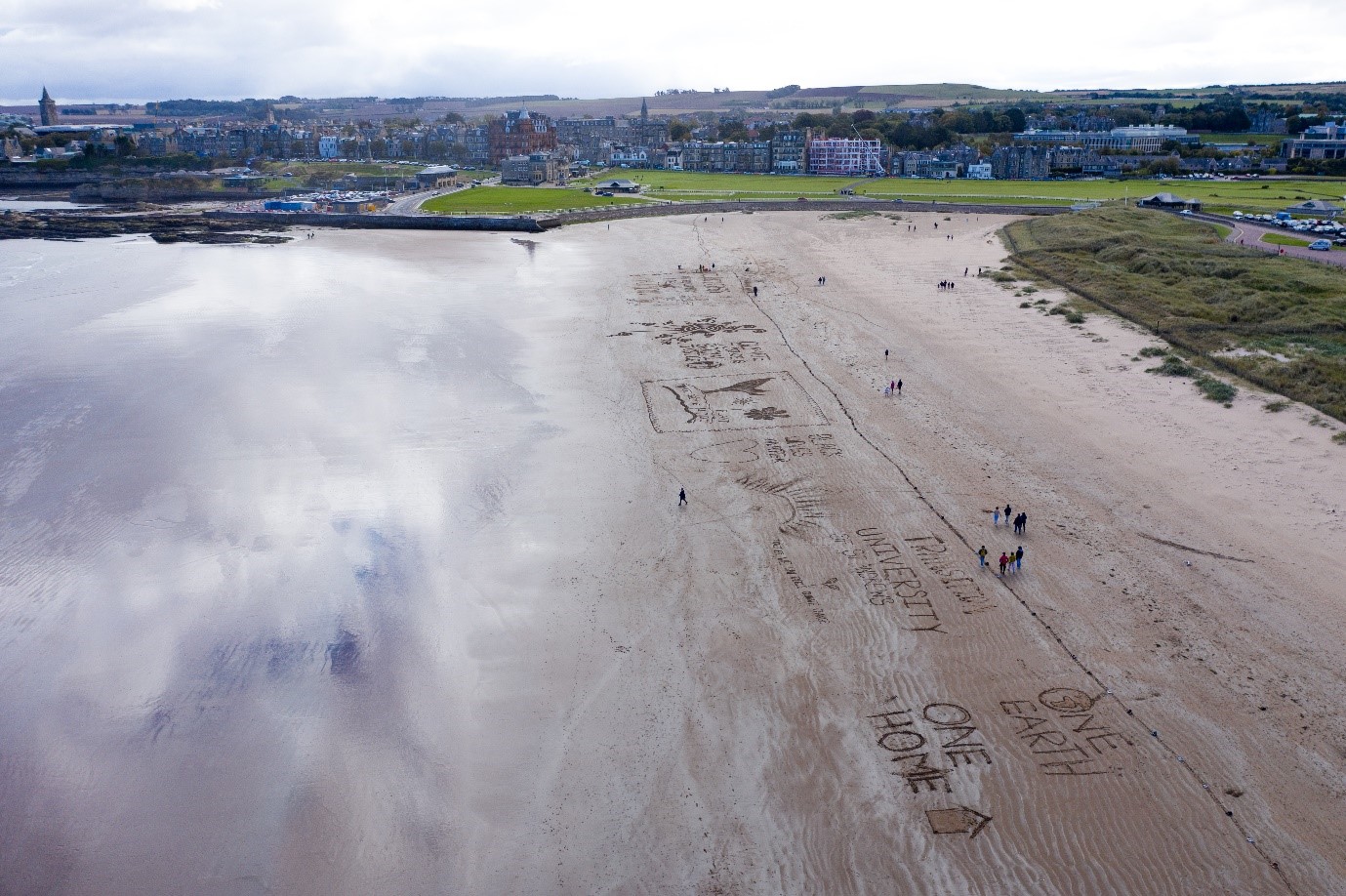 West Sands aerial view
