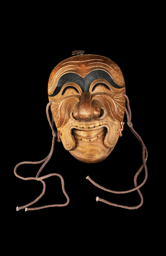 A wooden masks.